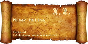Muser Melina névjegykártya